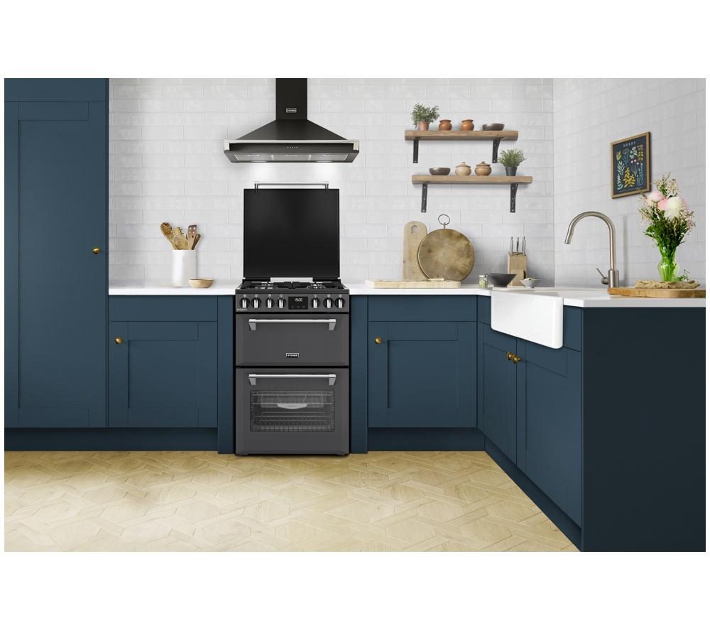 STOVES Richmond Deluxe 60DF Dual Fuel Cooker - Anthracite & Chrome image number 2 of 23