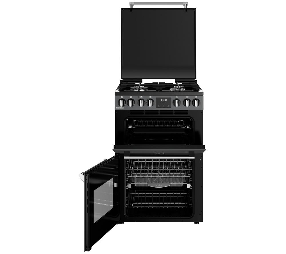 STOVES Richmond Deluxe 60DF Dual Fuel Cooker - Anthracite & Chrome image number 3 of 23
