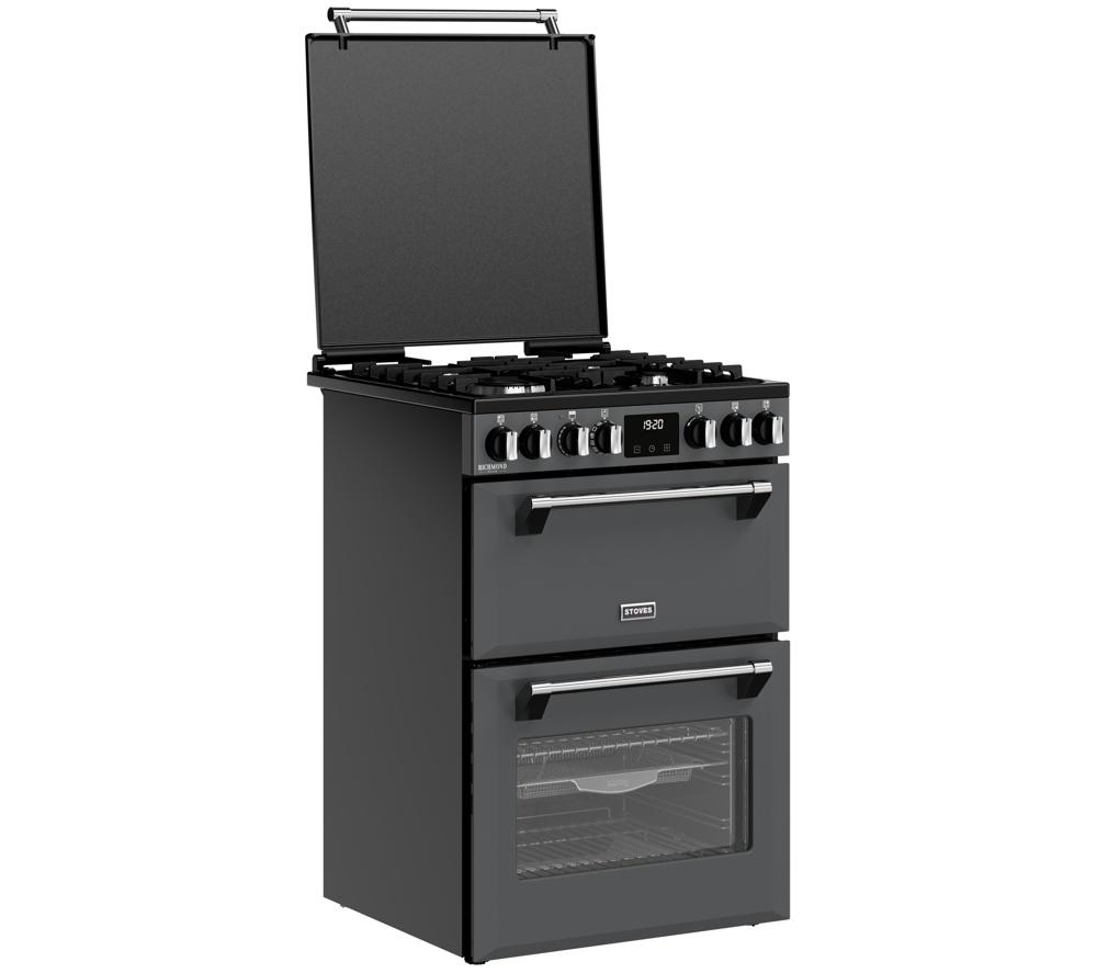 STOVES Richmond Deluxe 60DF Dual Fuel Cooker - Anthracite & Chrome image number 12 of 23