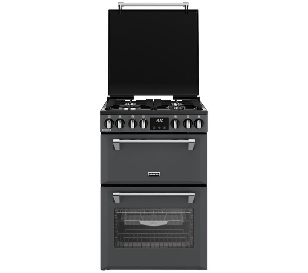STOVES Richmond Deluxe 60DF Dual Fuel Cooker - Anthracite & Chrome image number 13 of 23