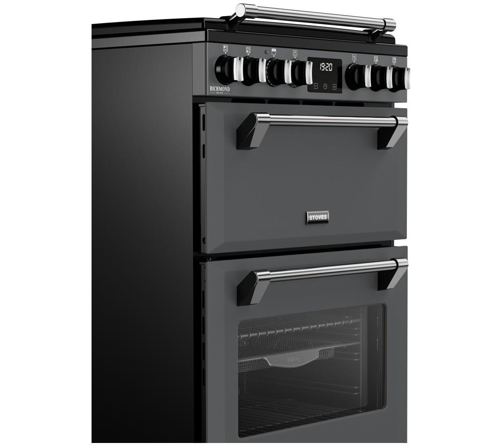 STOVES Richmond Deluxe 60DF Dual Fuel Cooker - Anthracite & Chrome image number 16 of 23