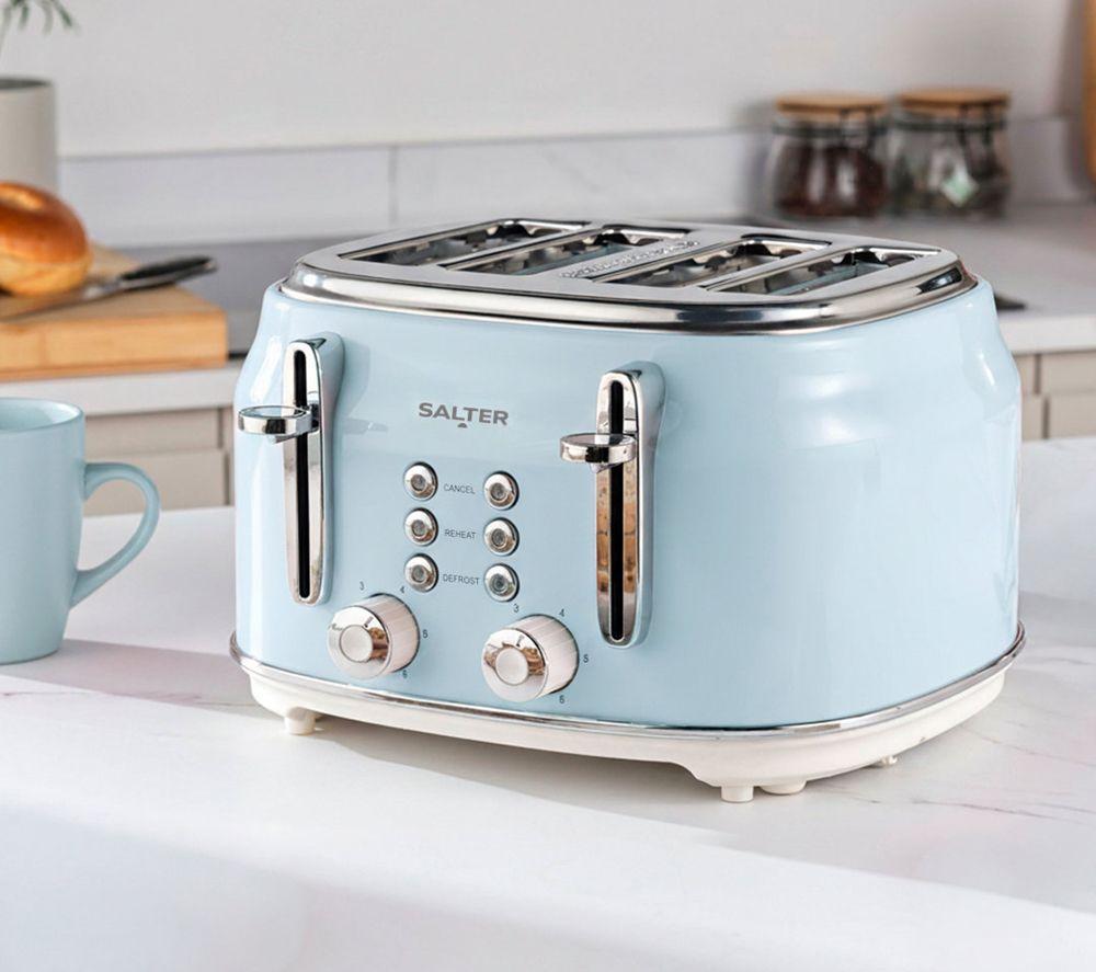 SALTER COMBO-9067 Retro Kettle & 4-Slice Toaster Bundle - Blue image number 3 of 8
