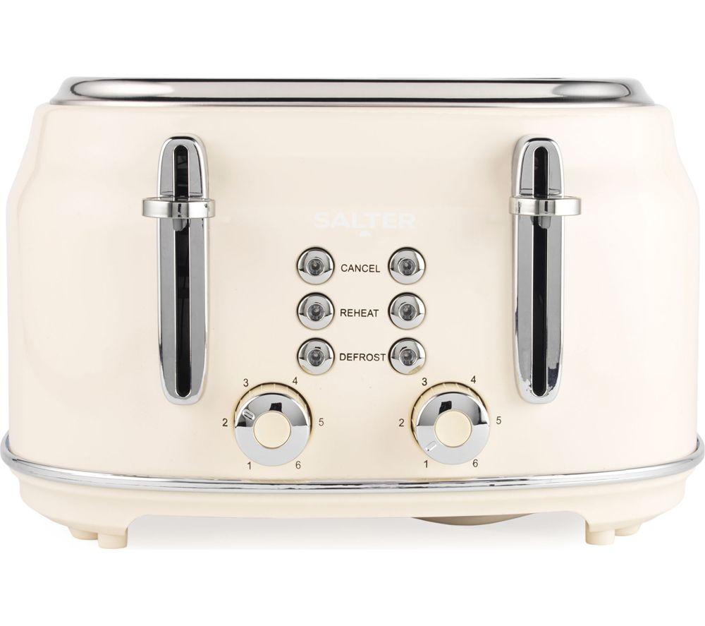 SALTER COMBO-9352 Retro Jug Kettle & 4-Slice Toaster Bundle - Cream image number 2 of 8