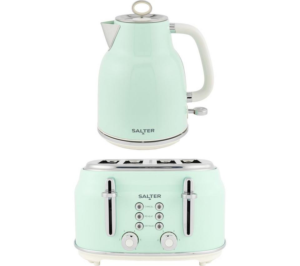 SALTER COMBO-9070 Retro Kettle & 4-Slice Toaster Bundle - Green