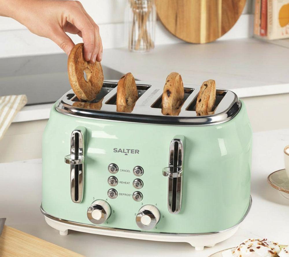 SALTER COMBO-9070 Retro Kettle & 4-Slice Toaster Bundle - Green image number 3 of 9