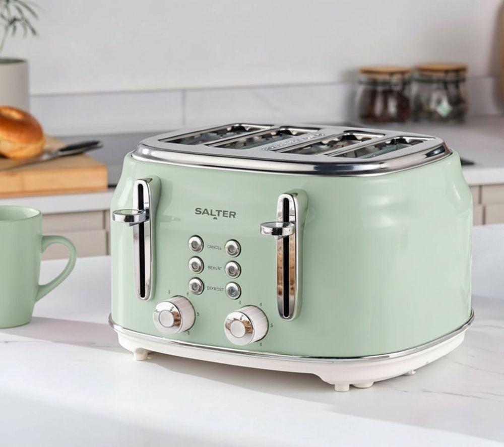 SALTER COMBO-9070 Retro Kettle & 4-Slice Toaster Bundle - Green image number 4 of 9