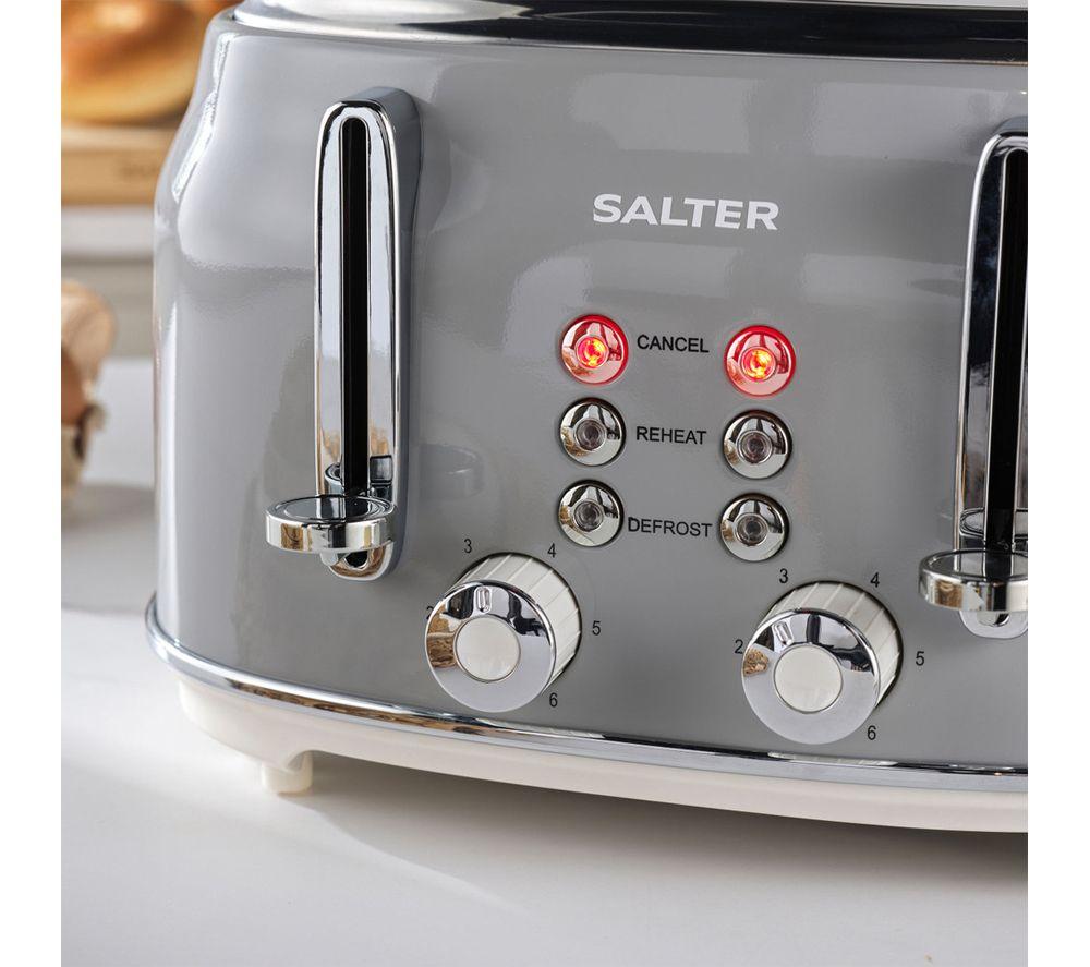 SALTER COMBO-9191 Retro Jug Kettle and 4-Slice Toaster Bundle - Grey image number 3 of 11