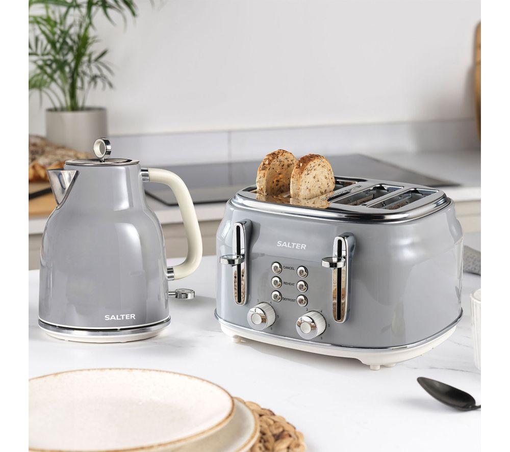 SALTER COMBO-9191 Retro Jug Kettle and 4-Slice Toaster Bundle - Grey image number 4 of 11