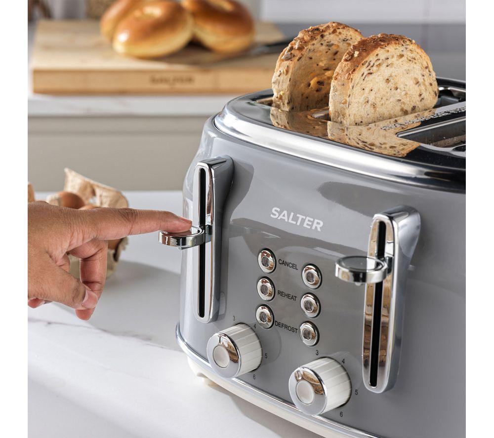 SALTER COMBO-9191 Retro Jug Kettle and 4-Slice Toaster Bundle - Grey image number 10 of 11