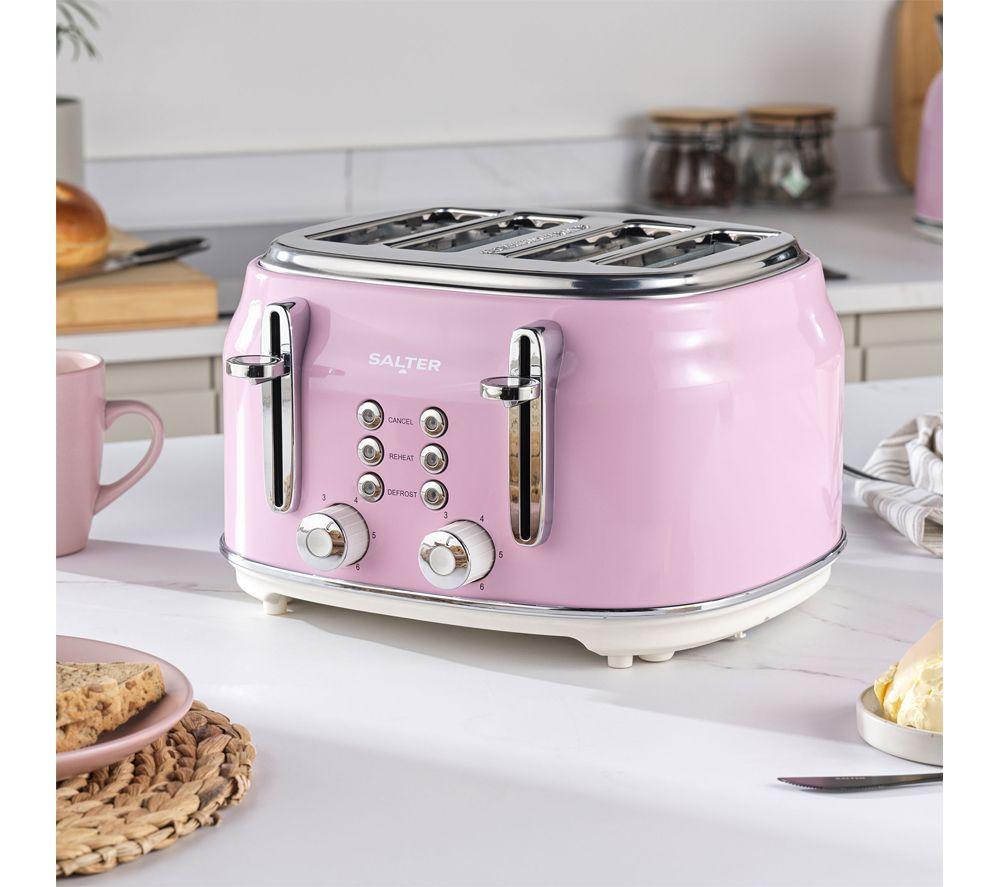 SALTER COMBO-9192 Retro Jug Kettle & 4-Slice Toaster Bundle - Pink image number 3 of 5