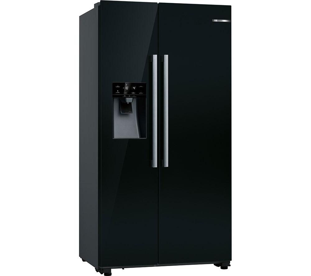 BOSCH Series 6 KAD93ABEP American-Style Fridge Freezer – Black, Black