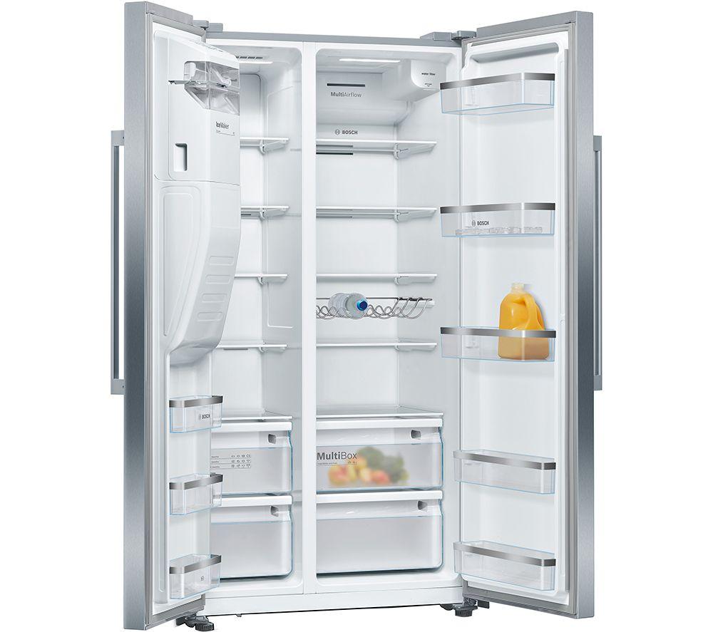 BOSCH Series 6 KAD93AIERG American-Style Fridge Freezer - Brushed Steel image number 2 of 8