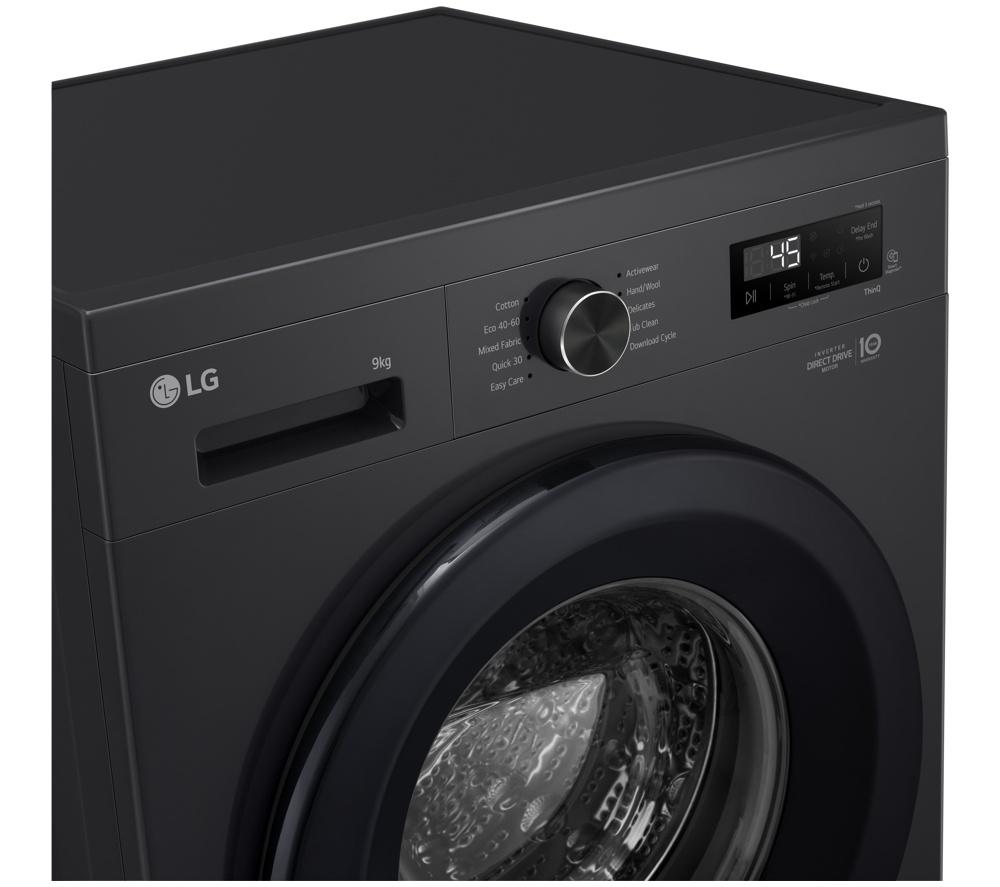 LG Series 2 Direct Drive F4X1009NNK WiFi-enabled 9 kg 1400 Spin Washing Machine - Onyx Black image number 11 of 16