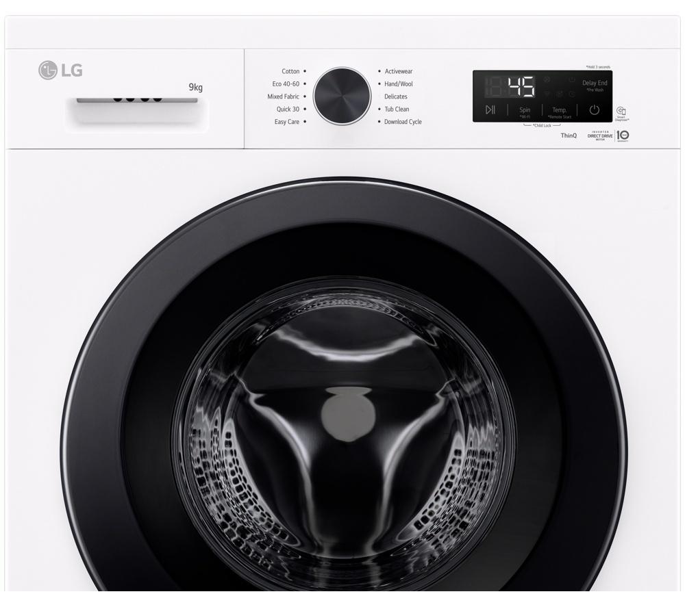 LG Series 2 Direct Drive F4X1009NWK WiFi-enabled 9 kg 1400 Spin Washing Machine - White image number 10 of 13