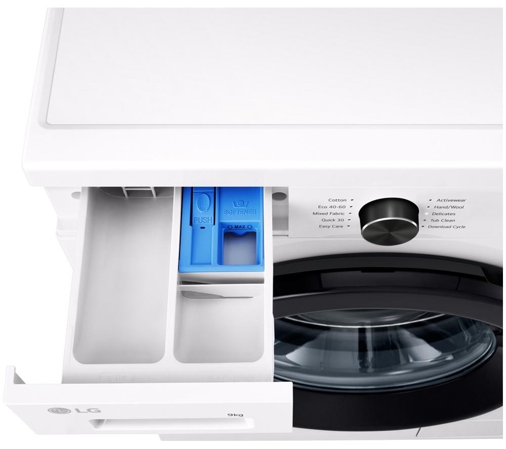 LG Series 2 Direct Drive F4X1009NWK WiFi-enabled 9 kg 1400 Spin Washing Machine - White image number 11 of 13