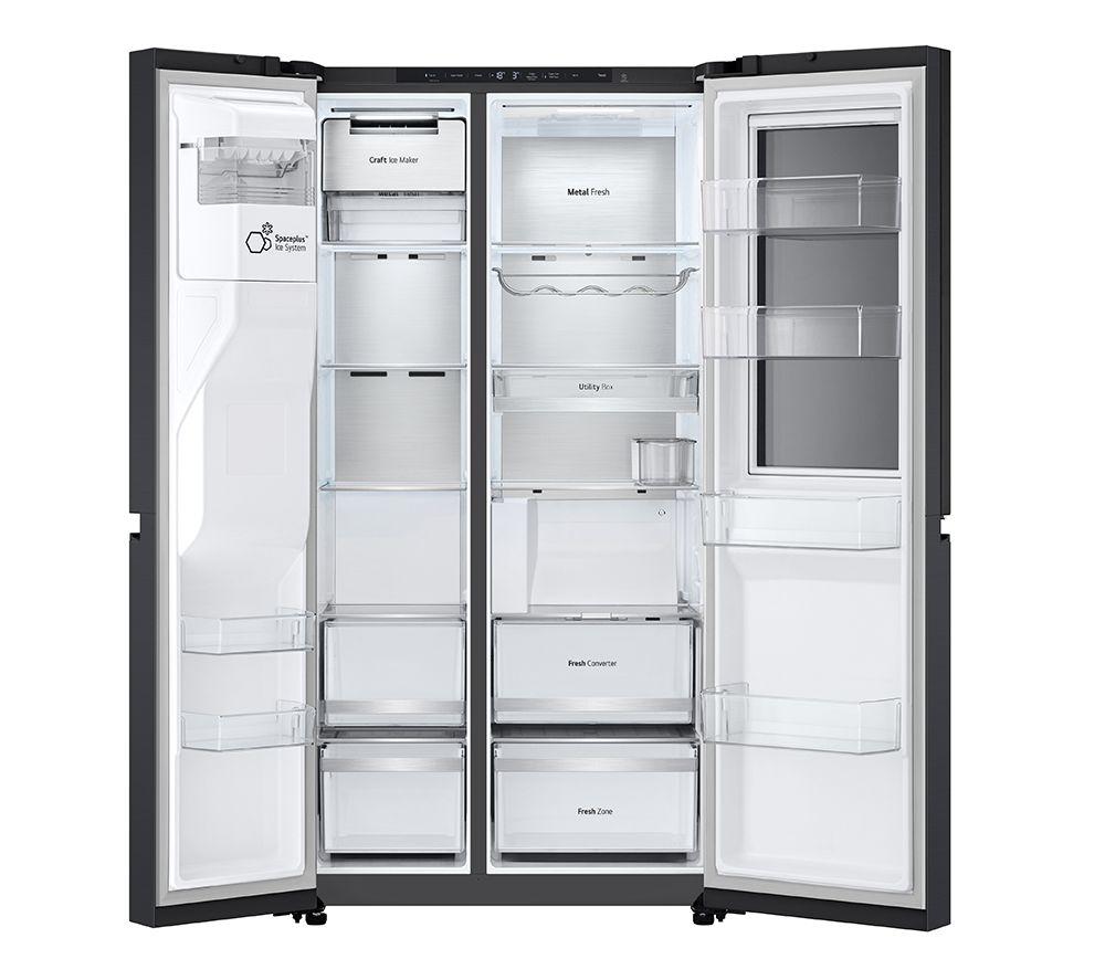 LG InstaView GSXE90EVDD American-Style Smart Fridge Freezer - Essence Black Steel image number 2 of 16