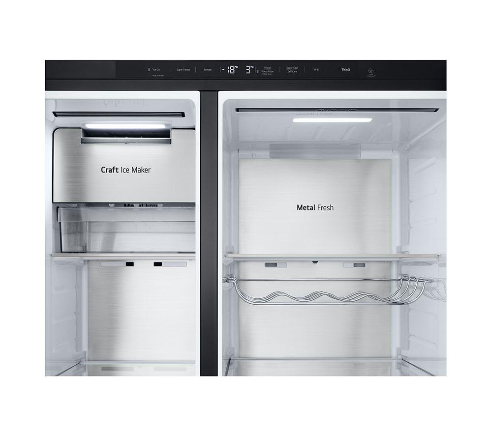 LG InstaView GSXE90EVDD American-Style Smart Fridge Freezer - Essence Black Steel image number 12 of 16