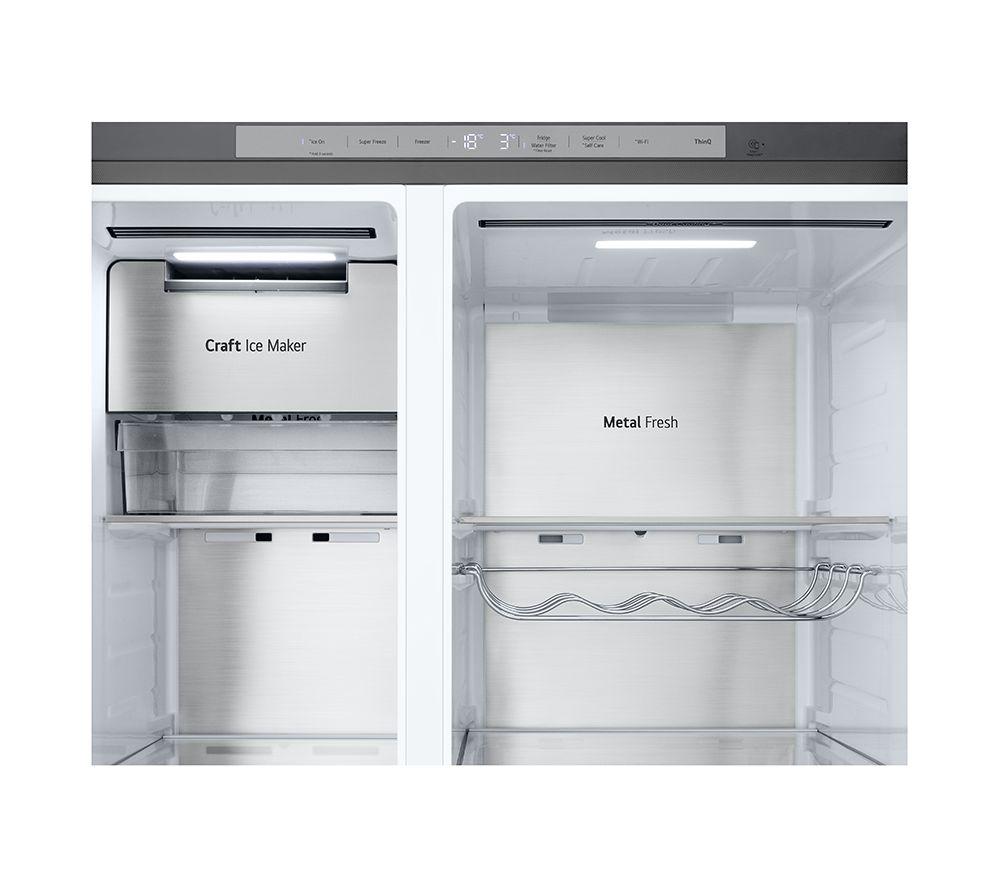 LG InstaView GSXE90BSDD American-Style Smart Fridge Freezer - Brushed Steel image number 12 of 16