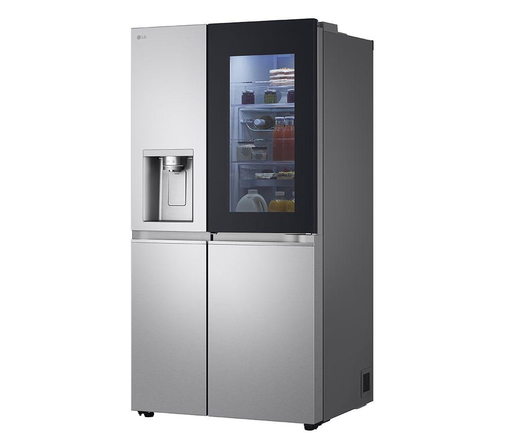 LG InstaView GSXE90BSDD American-Style Smart Fridge Freezer - Brushed Steel image number 14 of 16