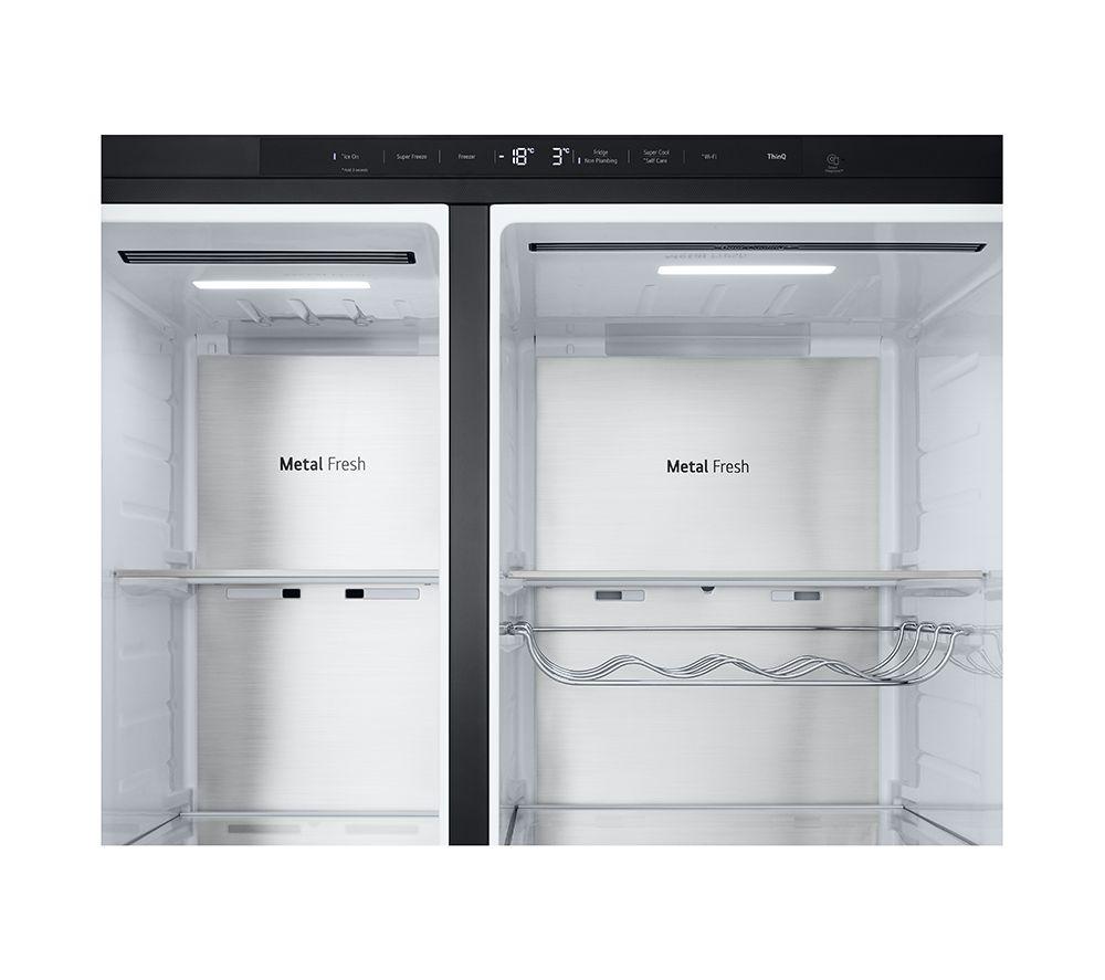LG InstaView GSXE91EVAD American-Style Smart Fridge Freezer - Black Steel image number 3 of 18