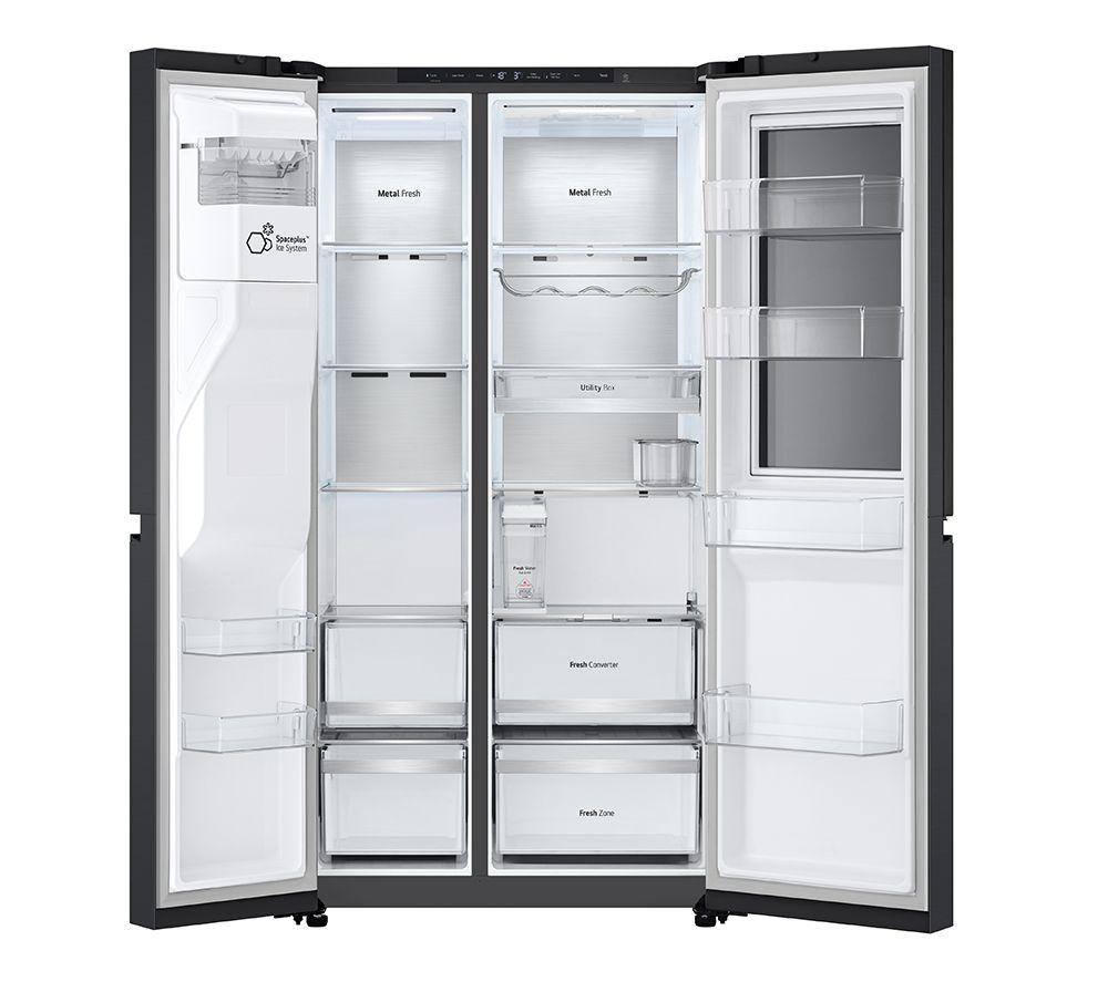 LG InstaView GSXE91EVAD American-Style Smart Fridge Freezer - Black Steel image number 12 of 18