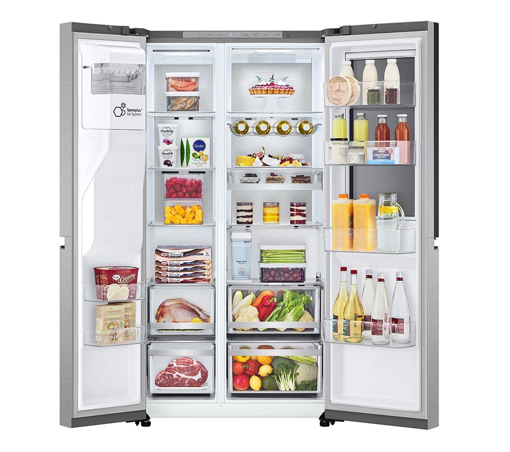 LG InstaView GSXE91BSAD American-Style Smart Fridge Freezer - Brushed Steel image number 2 of 18