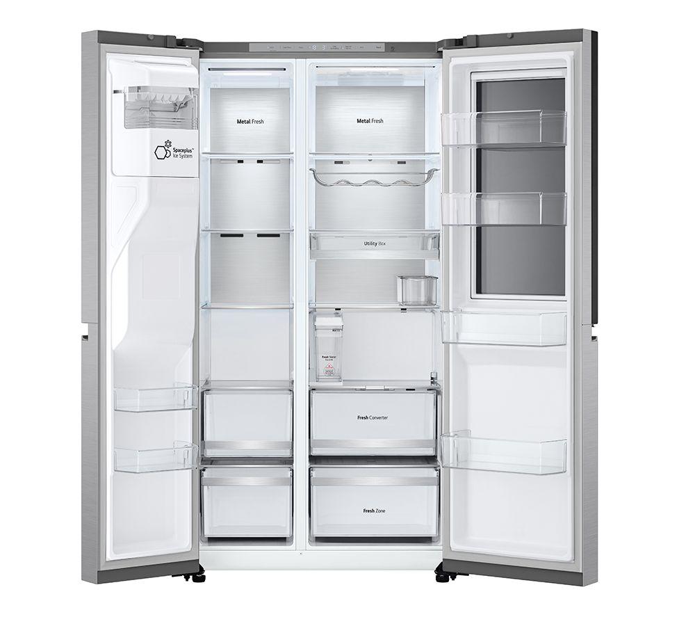 LG InstaView GSXE91BSAD American-Style Smart Fridge Freezer - Brushed Steel image number 12 of 18