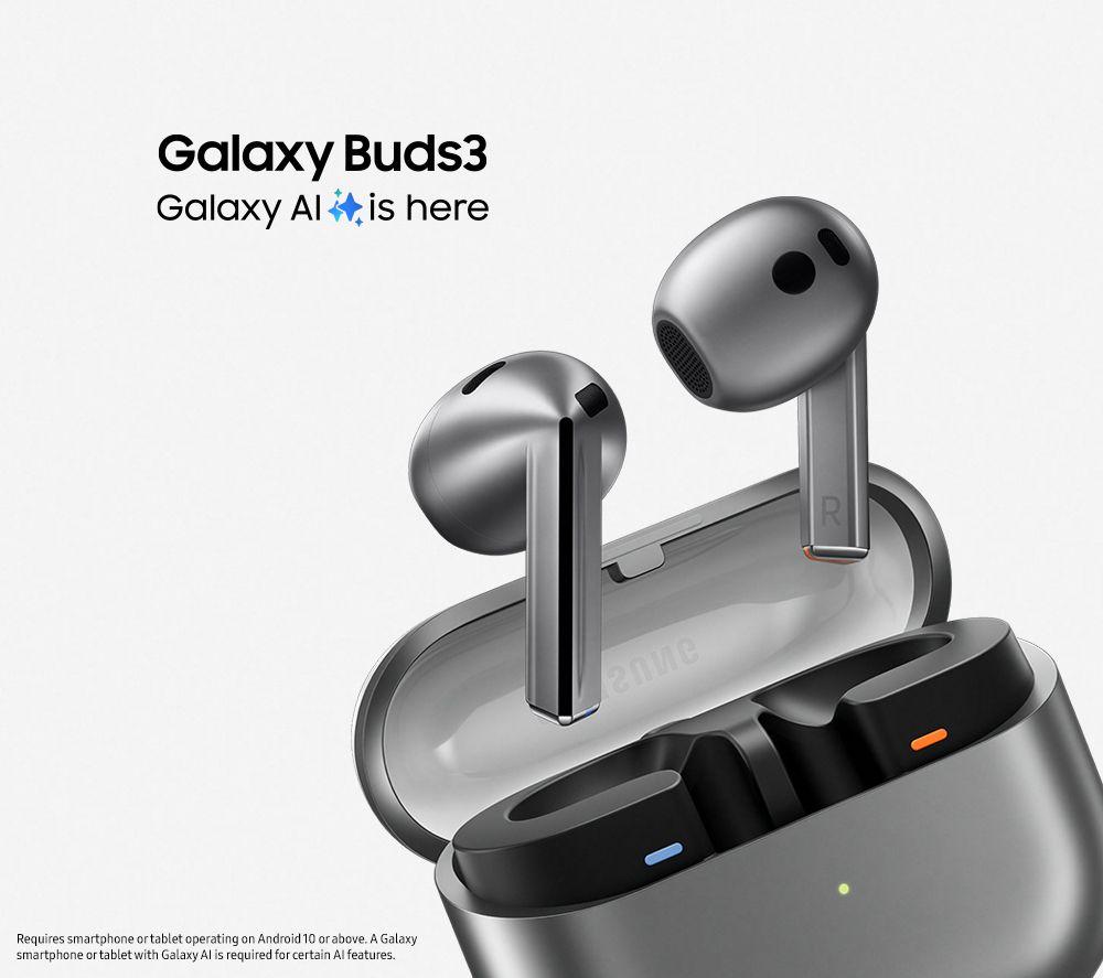SAMSUNG Galaxy Buds3 Pro Wireless Bluetooth Noise-Cancelling Earbuds - White image number 4 of 17