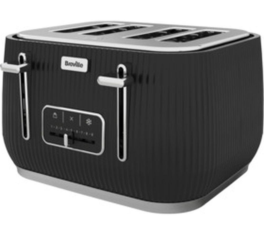 BREVILLE Linear VTR030 4-Slice Toaster - Black & Chrome