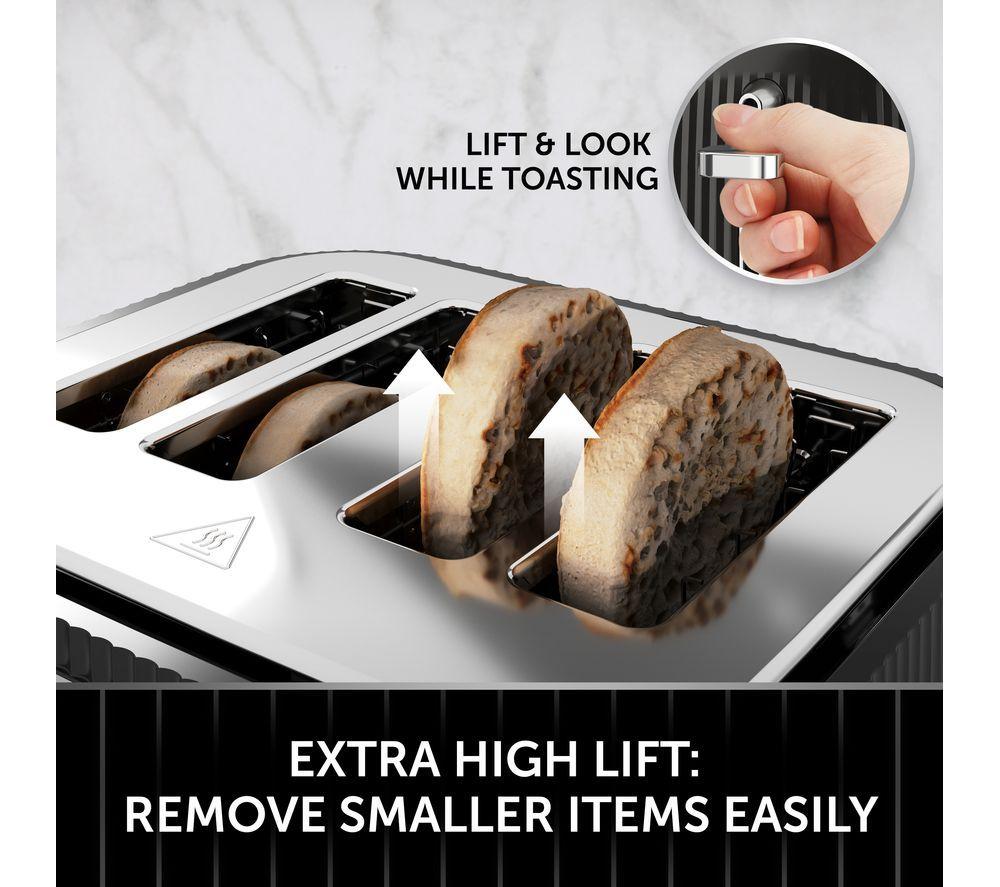 BREVILLE Linear VTR030 4-Slice Toaster - Black & Chrome image number 5 of 6