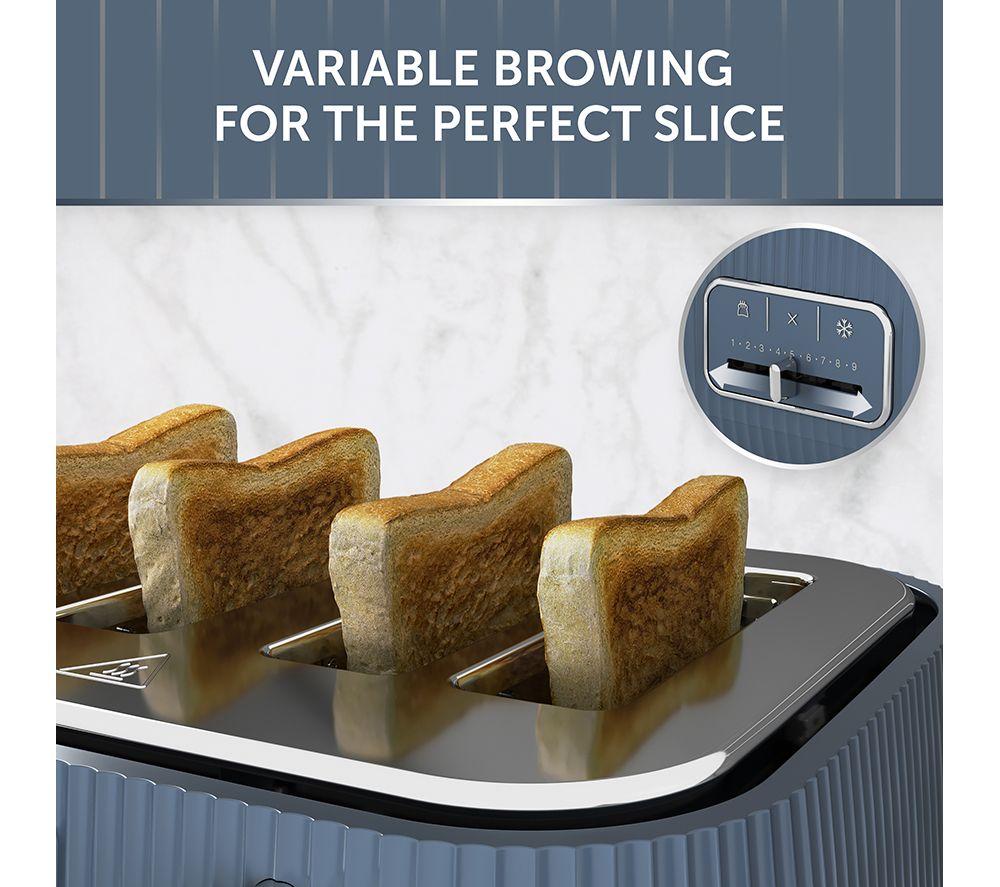 BREVILLE Linear VTR033 4-Slice Toaster - Faded Blue image number 4 of 6