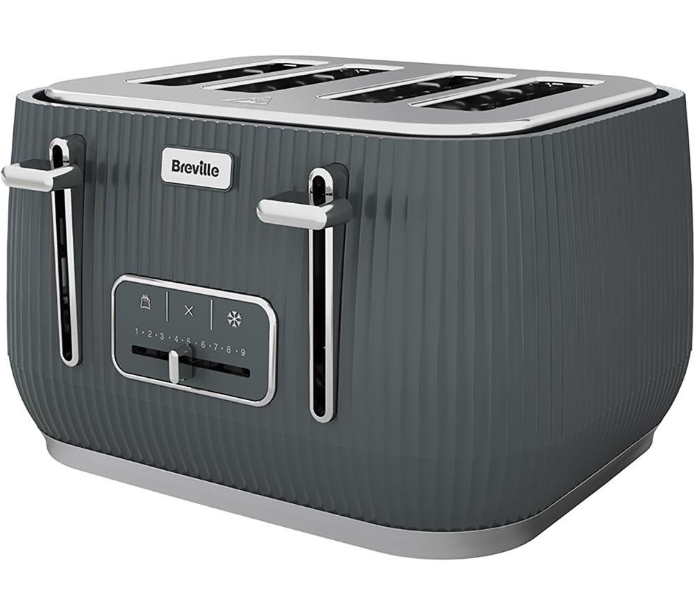 BREVILLE Linear VTR032 4-Slice Toaster - Grey & Chrome