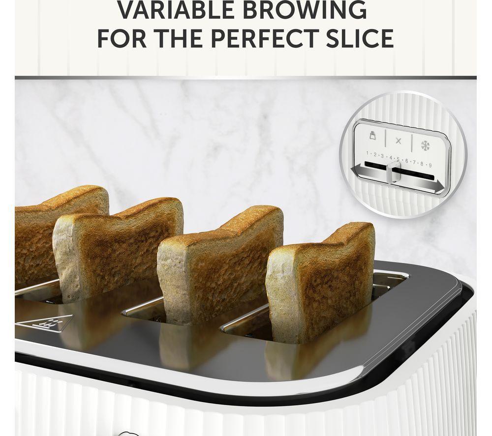 BREVILLE Linear VTR031 4-Slice Toaster - White image number 4 of 6