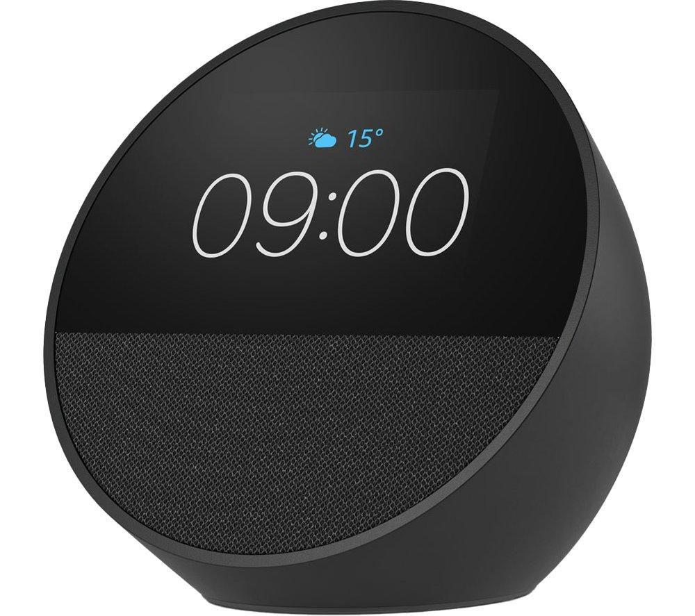 AMAZON Echo Spot Smart Alarm Clock with Alexa - Black