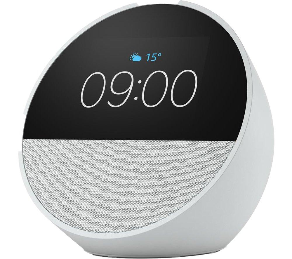 AMAZON Echo Spot Smart Alarm Clock with Alexa - Glacier White