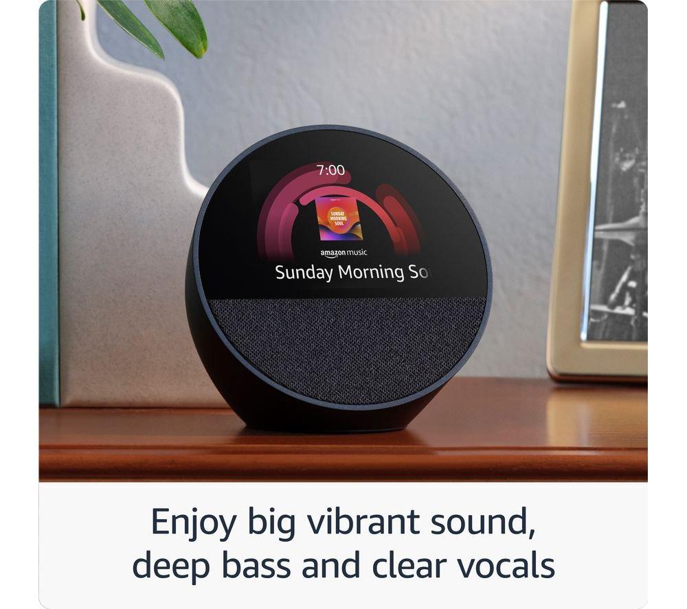 AMAZON Echo Spot Smart Alarm Clock with Alexa - Glacier White image number 5 of 8