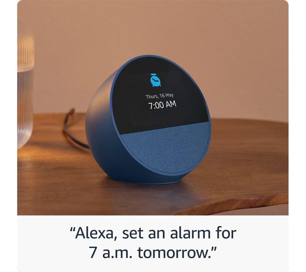 AMAZON Echo Spot Smart Alarm Clock with Alexa - Glacier White image number 6 of 8