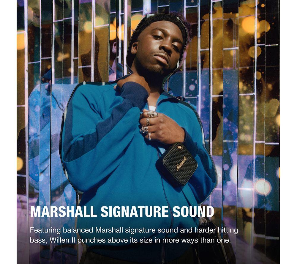 MARSHALL Willen II Portable Bluetooth Speaker - Black & Brass image number 2 of 12