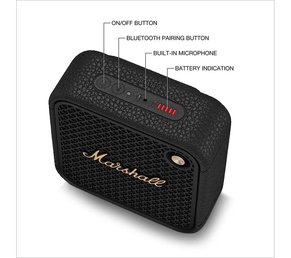 MARSHALL Willen II Portable Bluetooth Speaker - Black & Brass image number 6 of 12