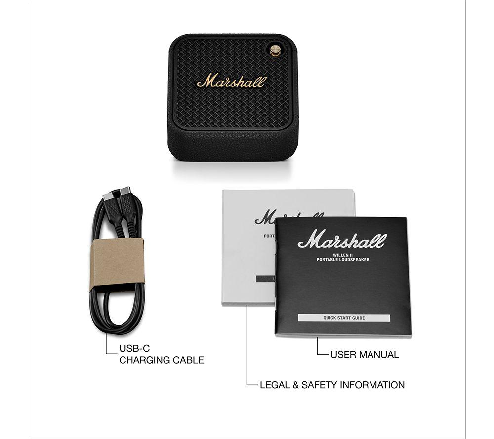 MARSHALL Willen II Portable Bluetooth Speaker - Black & Brass image number 10 of 12