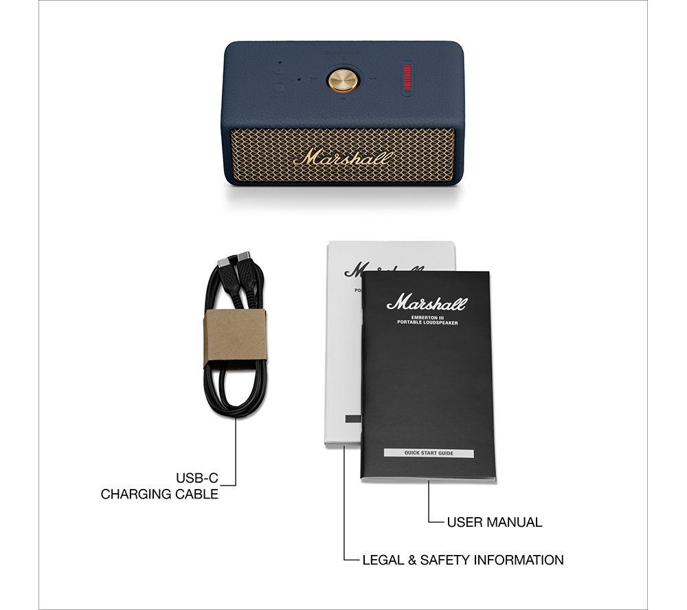 MARSHALL Emberton III Portable Bluetooth Speaker - Midnight Blue image number 13 of 15