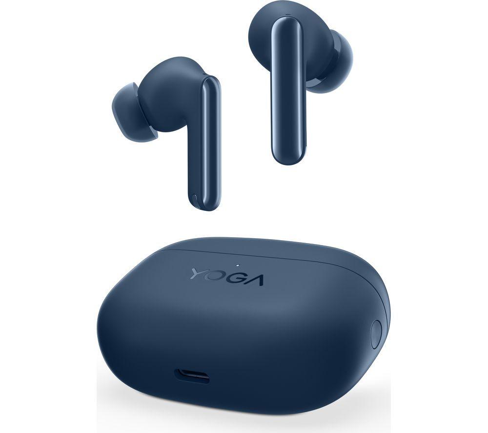 LENOVO YOGA Wireless Bluetooth Noise-Cancelling Earbuds - Cosmic Blue image number 2 of 5