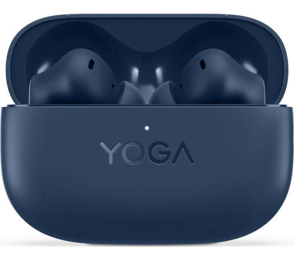 LENOVO YOGA Wireless Bluetooth Noise-Cancelling Earbuds - Cosmic Blue image number 3 of 5