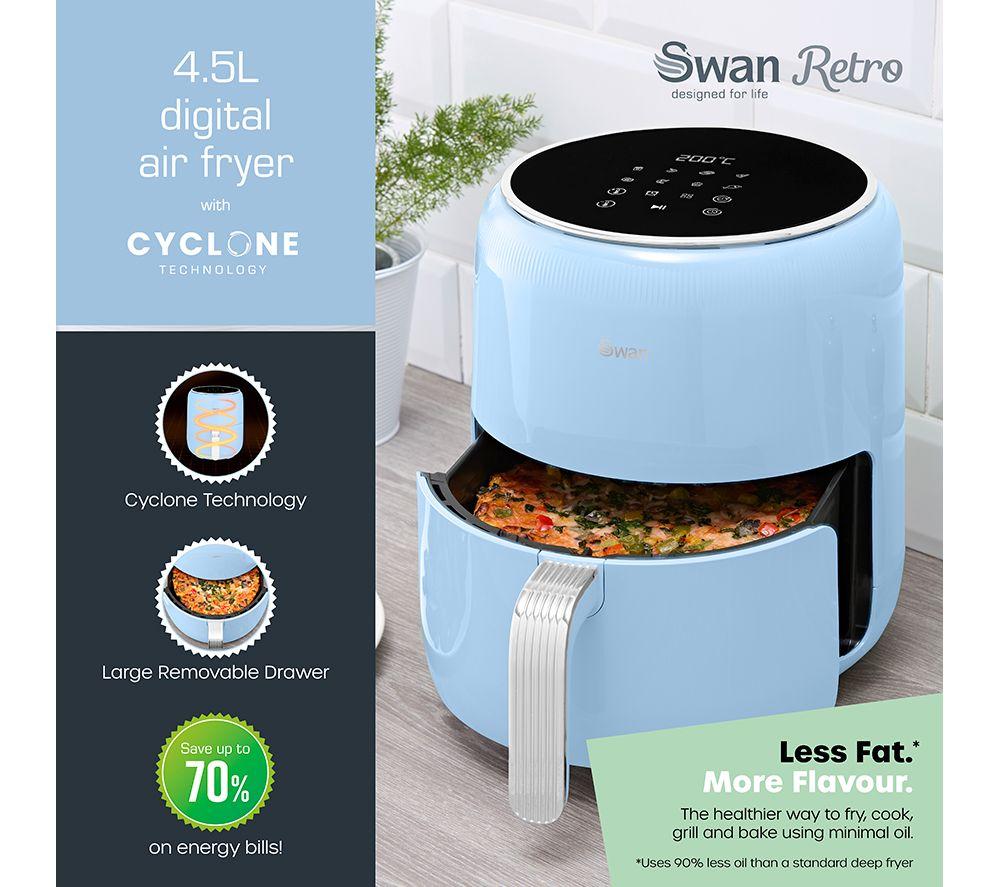 SWAN Retro SD10513BLU Air Fryer - Blue image number 2 of 17