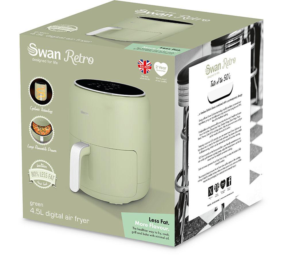 SWAN Retro SD10513GRN Air Fryer - Green image number 7 of 8