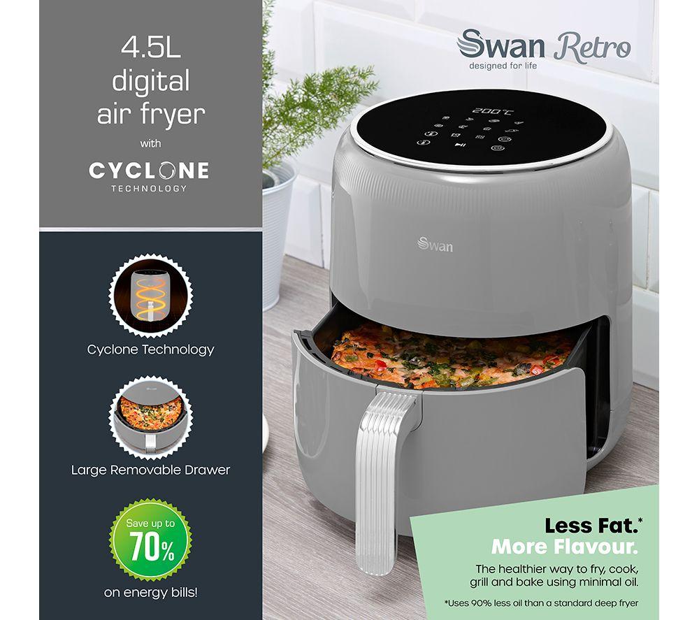 SWAN Retro SD10513GRY Air Fryer - Grey image number 2 of 17