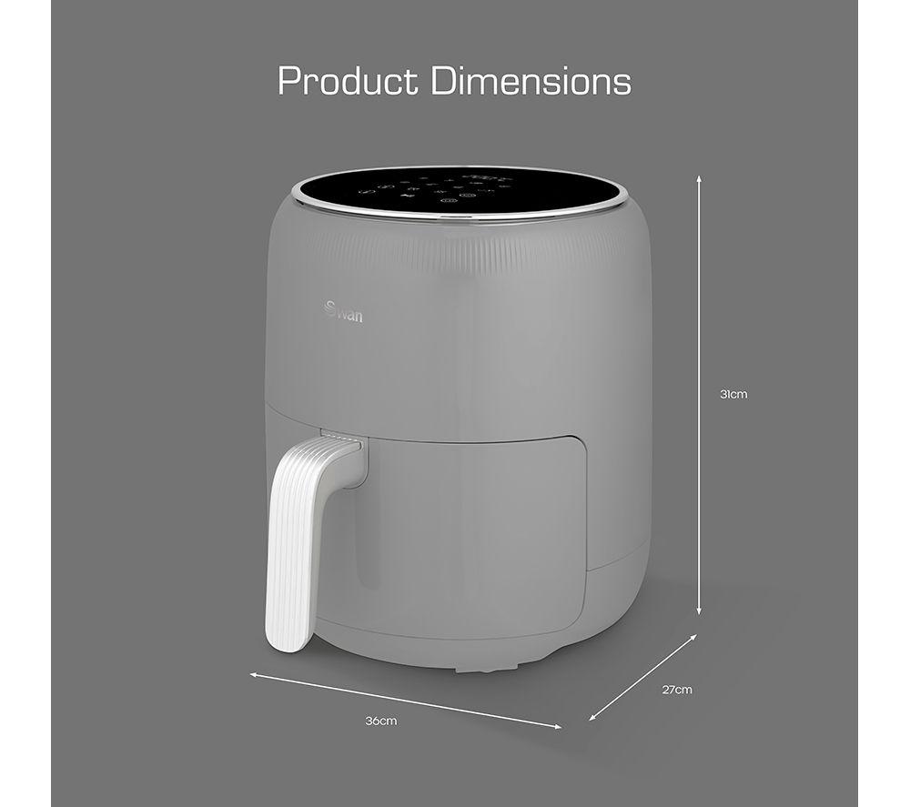SWAN Retro SD10513GRY Air Fryer - Grey image number 6 of 17