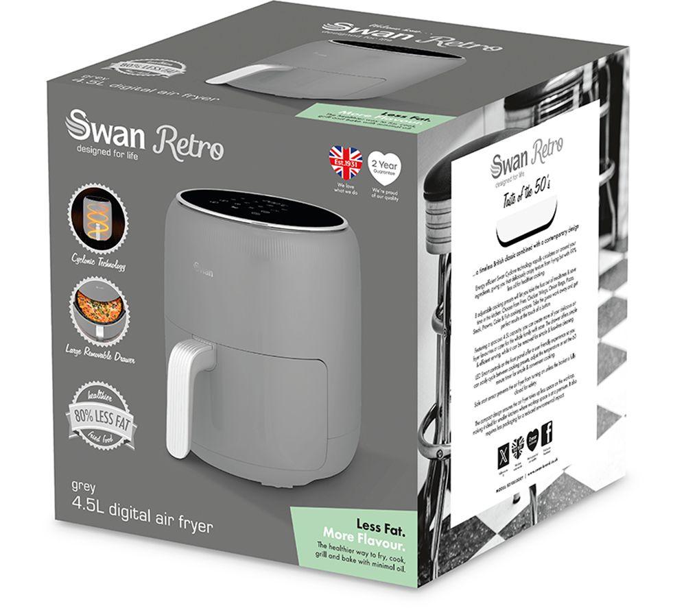 SWAN Retro SD10513GRY Air Fryer - Grey image number 8 of 17