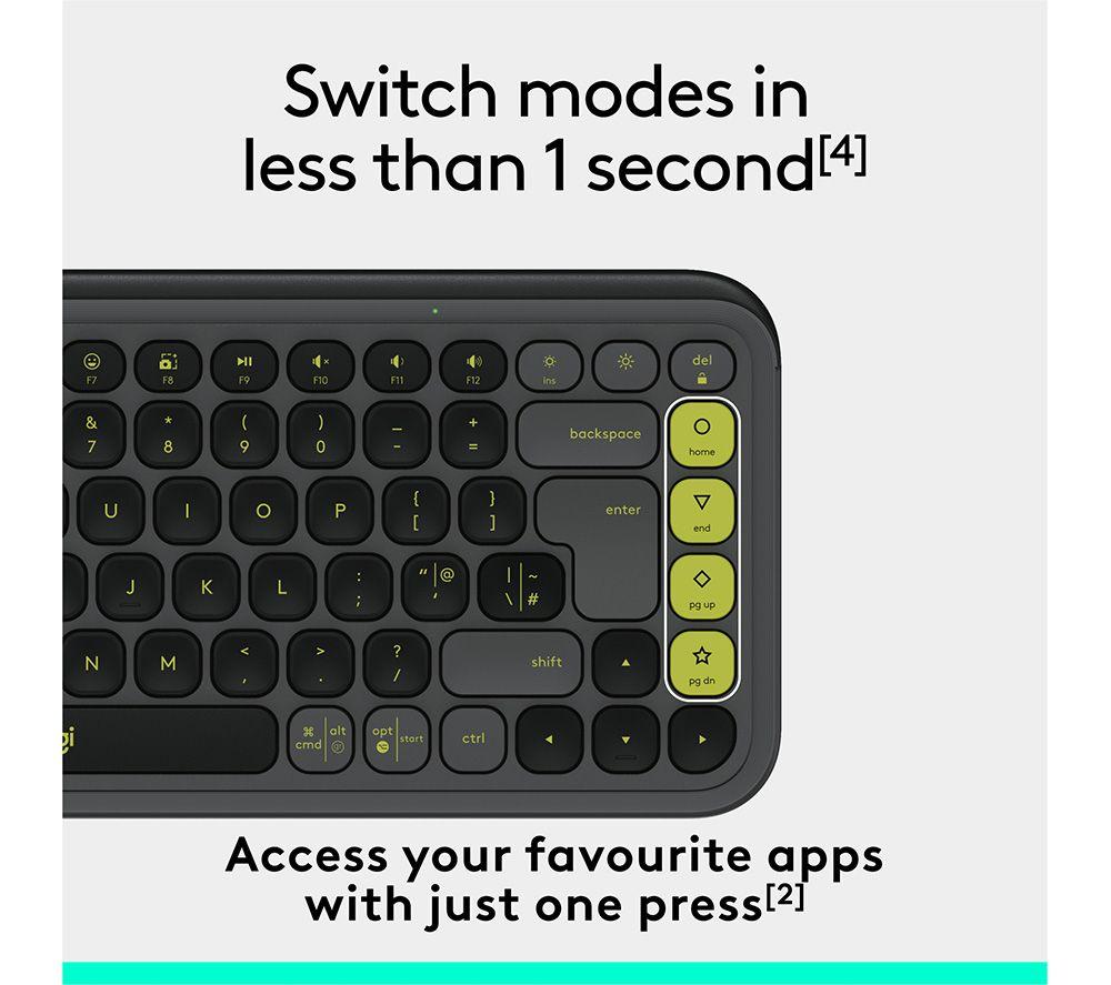 LOGITECH Pop Icon Keys Wireless Keyboard - Graphite image number 5 of 11
