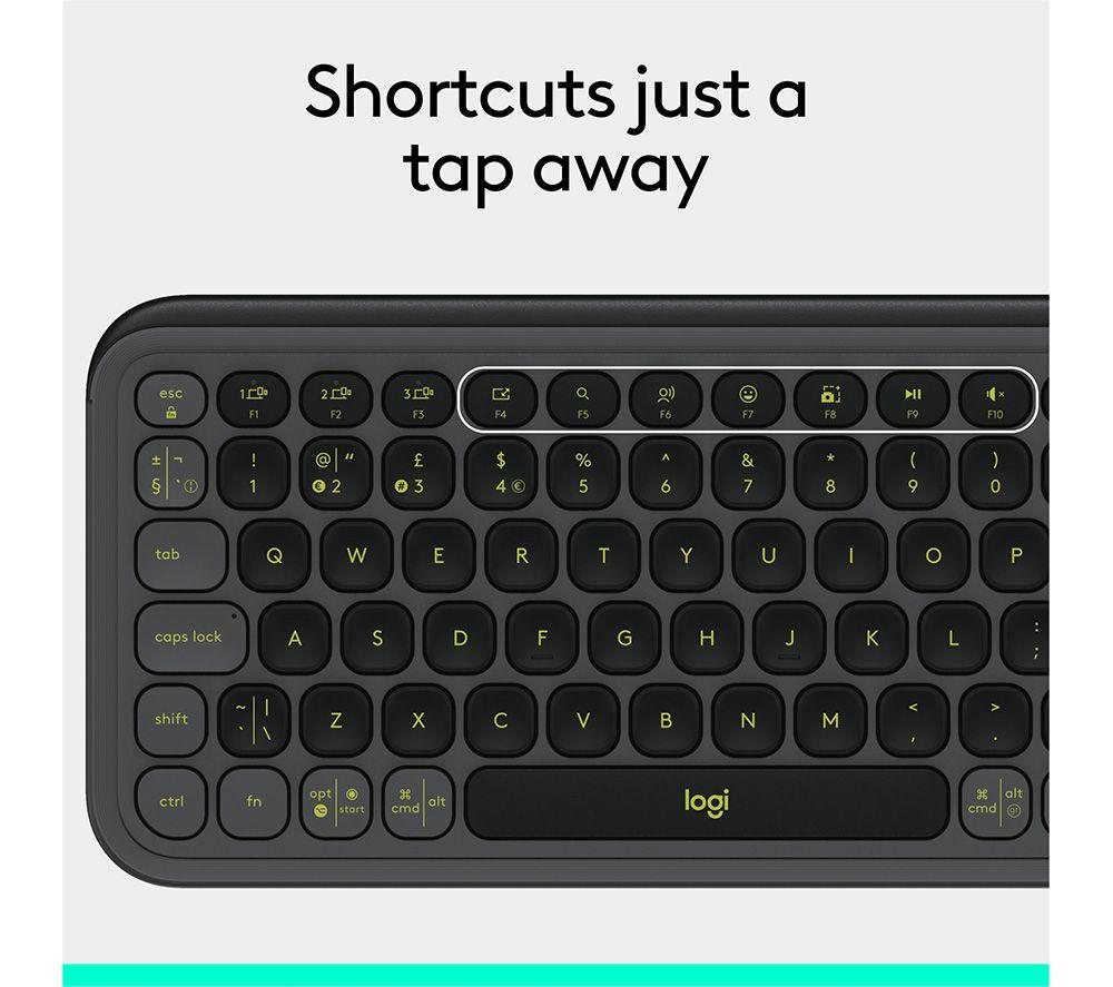 LOGITECH Pop Icon Keys Wireless Keyboard - Graphite image number 9 of 11